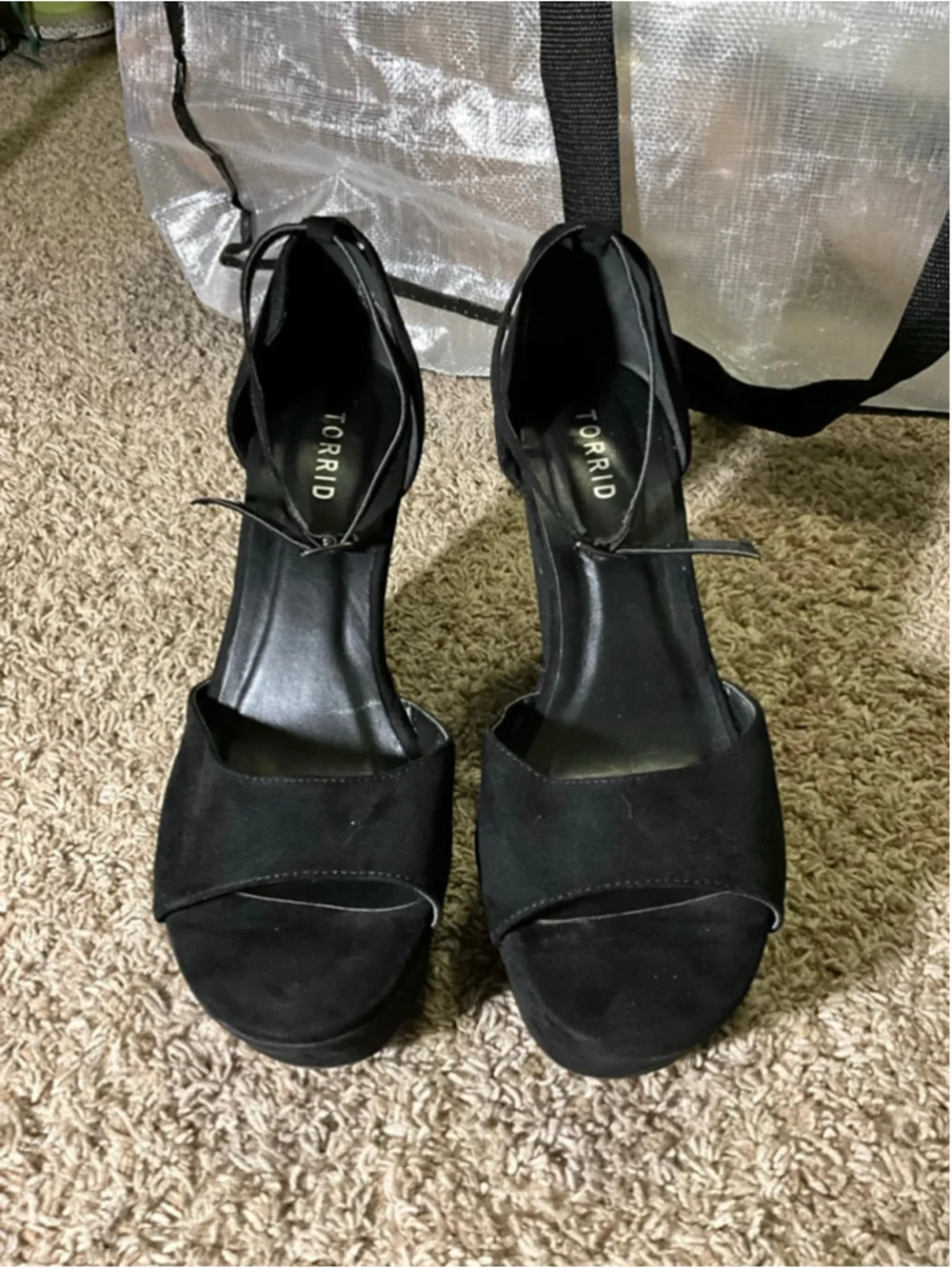 Women's Torrid Black Suede Platform Heels Size 10